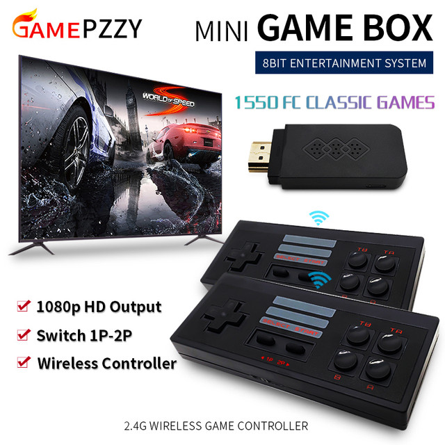 Hd Tv Vídeo Game Console Embutido 1550 Jogos Clássicos Mini Retro Jogo  Controlador Sem Fio Suporte Baixar Jogos Salvar Função - Videogames  Portáteis - AliExpress